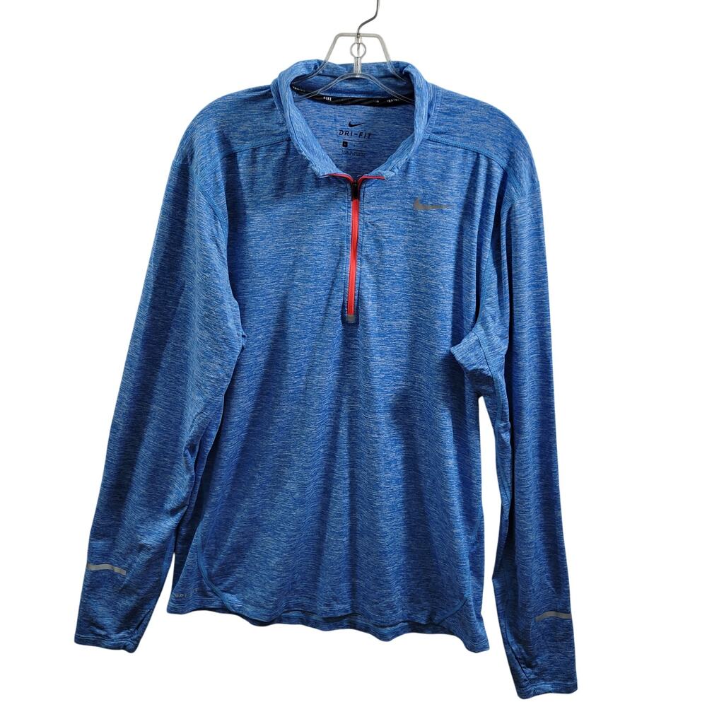 Nike Dri-Fit Men's Blue Running Long Sleeve Workout T Shirt Size L 112823-0536